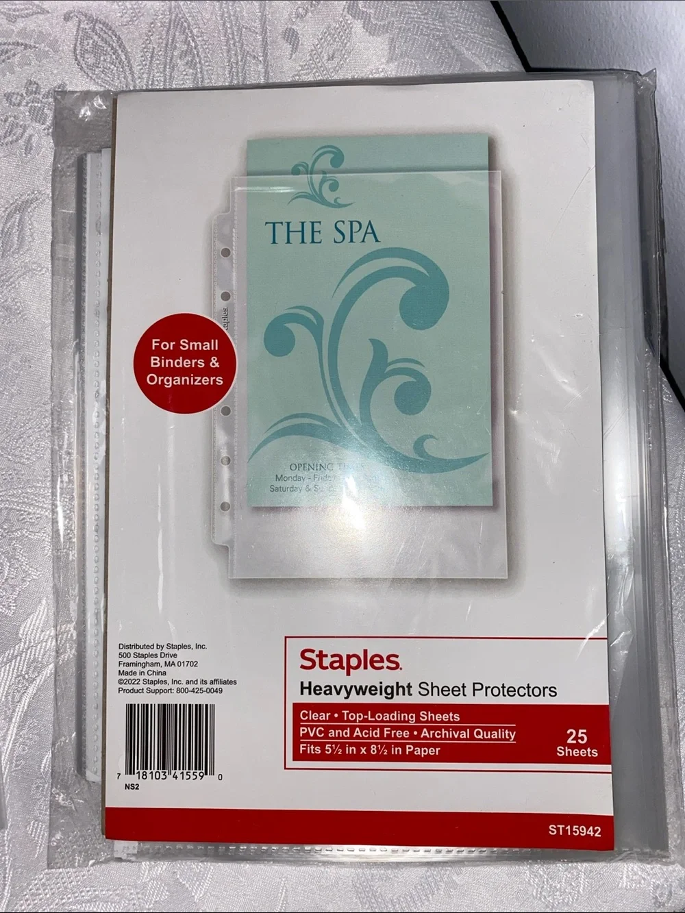 Staples Mini Binder Accessories- 5.5